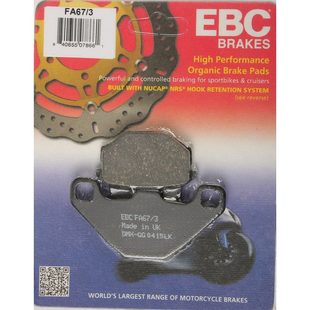 EBC 1 Pair FA Series Organic Replacement Brake Pads For Kawasaki Ninja 500 EX500D 1994-2009