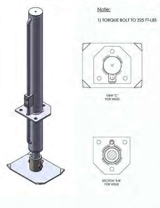 Tradesman Hydraulic Jack for A-Frame Trailers, 7K - Made in USA