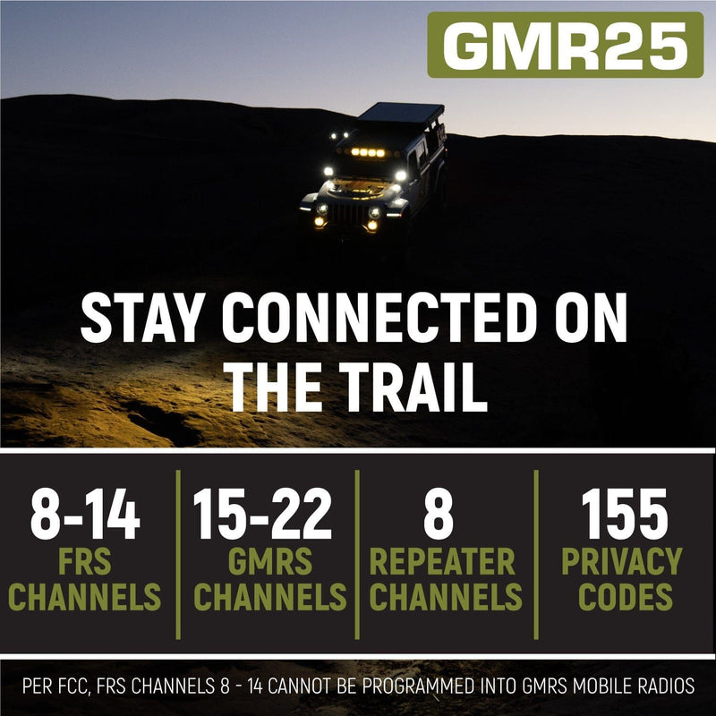Load image into Gallery viewer, Rugged Radios Adventure Radio Kit - GMR25 Waterproof GMRS Mobile Radio Kit and External Speaker RK-GMR25-SPK
