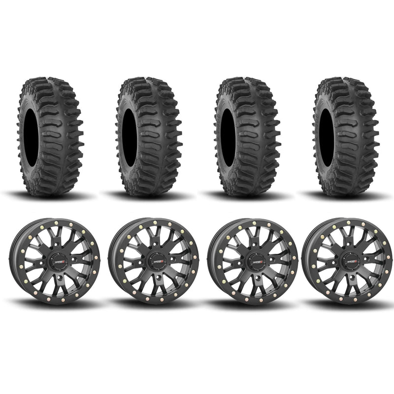 Load image into Gallery viewer, System 3 SB-4 Beadlock Matte Black 15" Wheels And XT400 Tires [32x10R-15]
