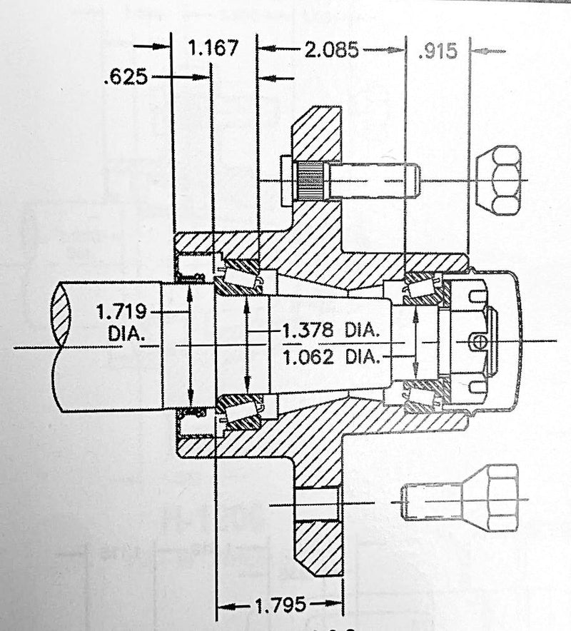 Load image into Gallery viewer, Trailer Hub Assembly 5 on 4-1/2" Bolt Circle, 1,750lb Capacity for 1-3/8" To 1-1/16" Tapered Spindles
