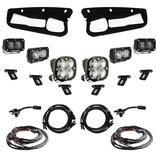 Baja Designs Fog Pocket Light Kit S2 SAE / Pro Series Multi Pattern Clear Lens Toggle Wiring 448175