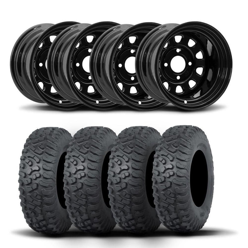 Load image into Gallery viewer, ITP Delta Steel 14" Wheels And Terra Hook Tires [28x9-14]
