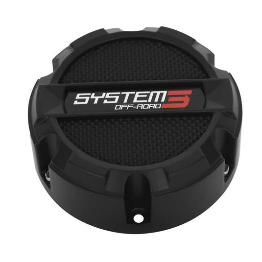 System 3 Matte Black Center Caps For ST-3/SB-3 4/110 CAPS3-110