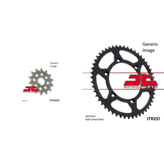 Front and Rear Steel Sprocket Kit for OffRoad YAMAHA YZ250F 2007-2011