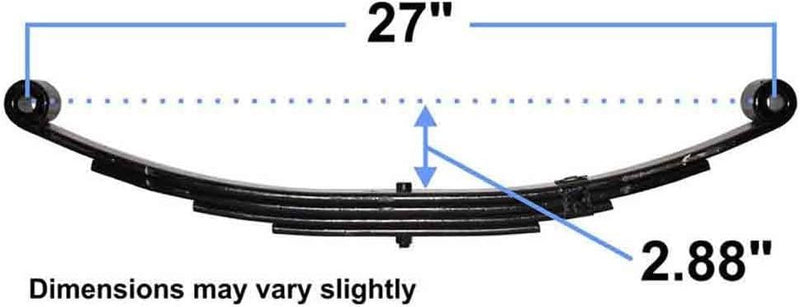 Load image into Gallery viewer, 3,500 lbs. Trailer Axle Suspension Kit for Single Axle Trailer (Leaf Springs, Hanger &amp; U-Bolt kit)

