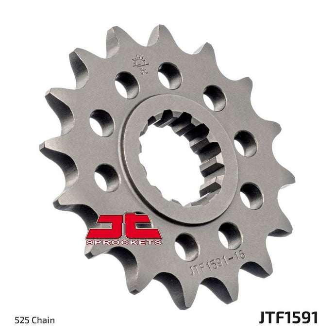 JT Sprockets Front OEM Type Rubber Cushioned CS Sprocket 16 Tooth 16T 525 Chain For Yamaha FZ07 F,FC,G,GC 2015-17 JTF1591.16RB