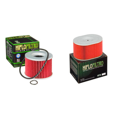 HIFLO FILTRO Oil and Air Filter Kit for HONDA GL1100 A Aspencade 82-83