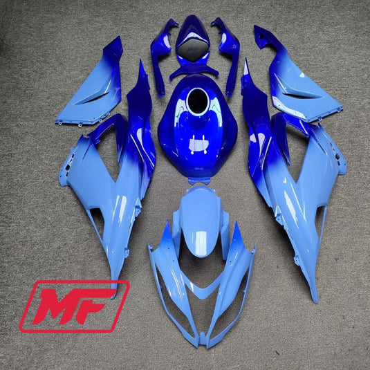 Monster Fairings Full Kit Kawasaki ZX-6R 13-18 Gloss Blue Gradient + Windshield + Gas Tank Cover