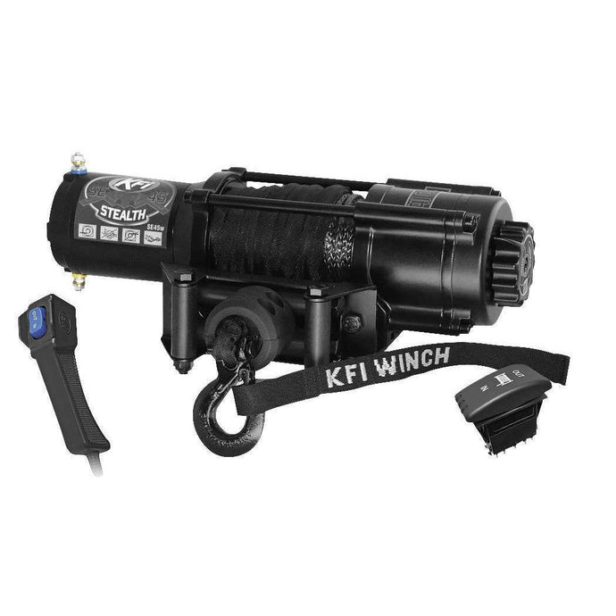 Winch Kit 4500 lb Wide For Polaris RZR XP 1000 Trails & Rocks 2019-2021 (Synthetic Rope)
