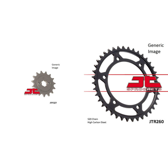 Front and Rear Steel Sprocket Kit for OffRoad HONDA XR250L 1991-1996