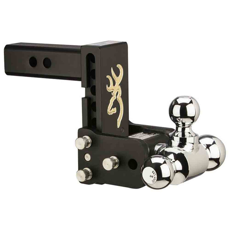 Load image into Gallery viewer, Tow &amp; Stow Browning Edition Tri-Ball Ball Mount, 5" Drop, 1-7/8", 2" &amp; 2-5/16" Hitch Balls, fits 2" Receiver Hitch
