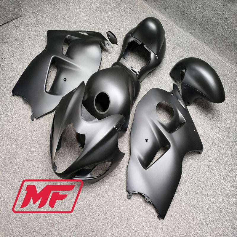 Load image into Gallery viewer, Monster Fairings Full Kit Suzuki GSXR1300 97-07 Matte Black + Windshield + Gas Tank Cover
