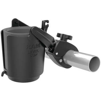 Load image into Gallery viewer, Ram Mounts Level Cup Drink Holder With Tough-Claw Mount Black - RAM-B-132-400
