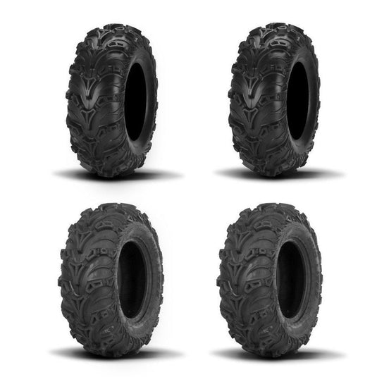 ITP Two Each Mud Lite II Tires Front [25x8-12] And Mud Lite II Tires Rear [25x10-12]