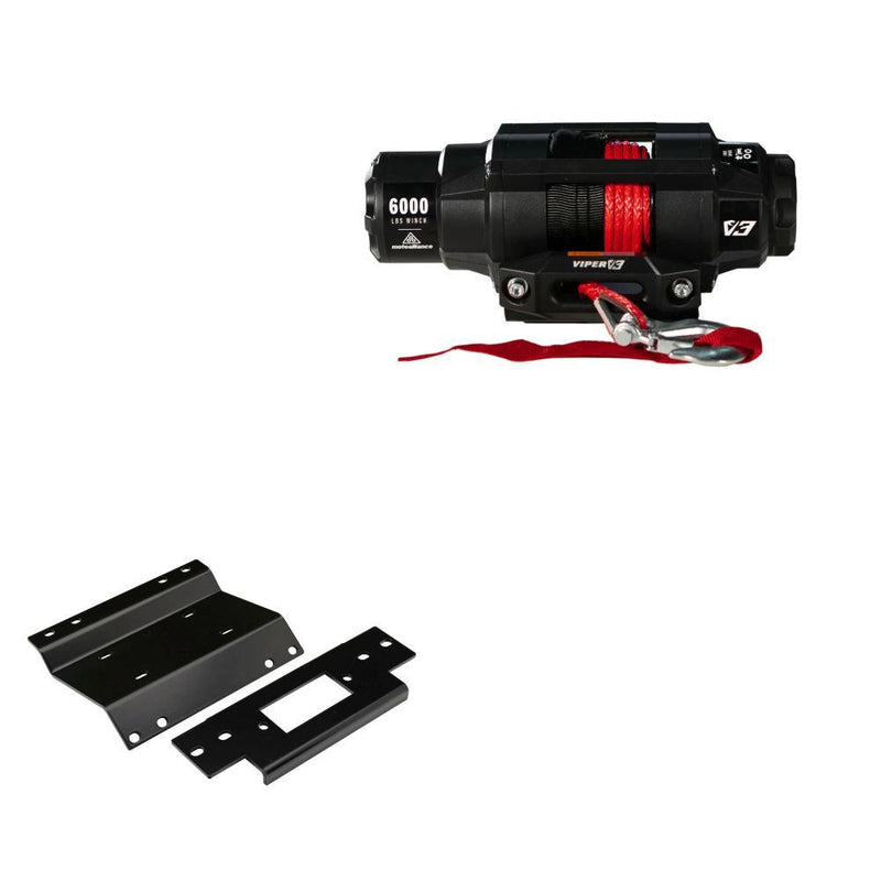 Load image into Gallery viewer, Viper 6000lbs V3 Winch Red Rope With Mount For Honda Foreman 400 1997-2002
