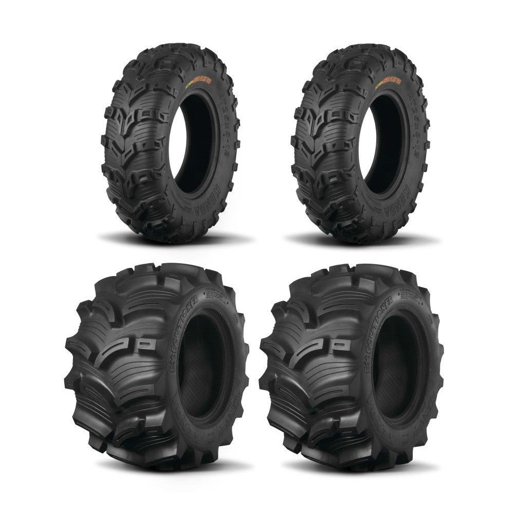 Kenda Set of Two K592 Bear Claw EVO Tires (6 Ply) [28x9-14] And Two (6 Ply) [28x11-14] Tires