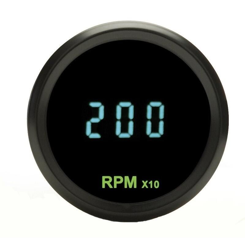 Load image into Gallery viewer, Dakota Digital Round Teal Mini 2-1/16&quot; Tachometer Teal Gauge 0-18k RPM ODYR-02-7
