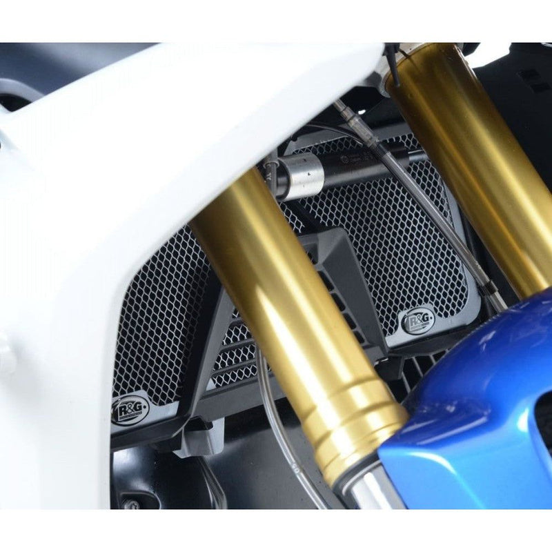 Load image into Gallery viewer, R&amp;G Racing Black Aluminum Radiator Guard For 2015-2018 BMW R1200R ABS
