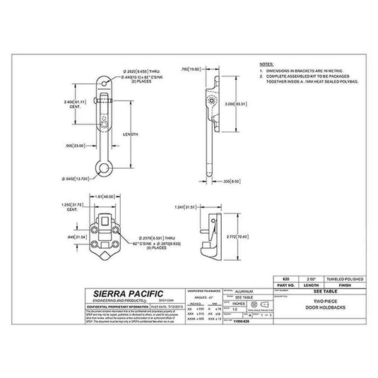 Heavy Duty Aluminum Door Holdback
