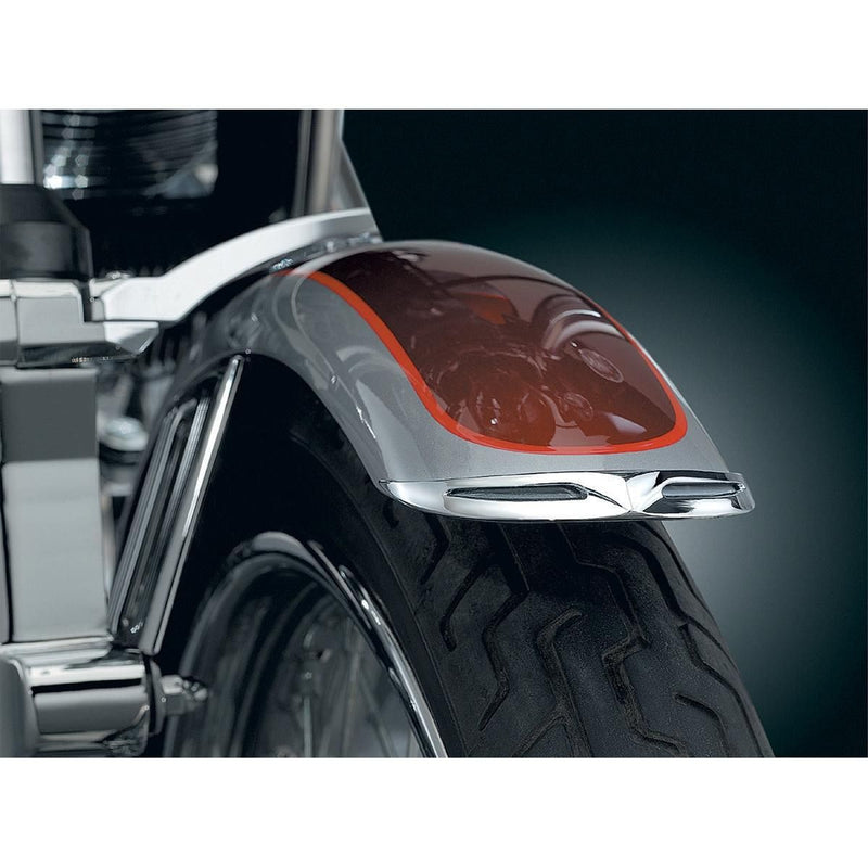 Load image into Gallery viewer, Harley FXDWGI Wide Glide 2004-2006Leading Edge Fender Tip Front Chrome Kuryakyn

