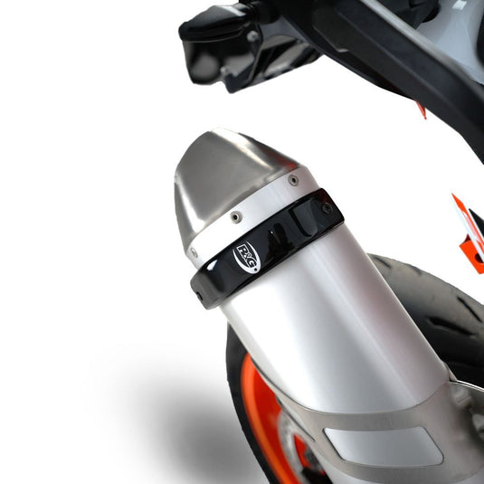 R&G Racing Black Exhaust Protector Scorpion Serket Exhaust For 2011-2012 Aprilia Dorsoduro 1200 SMV
