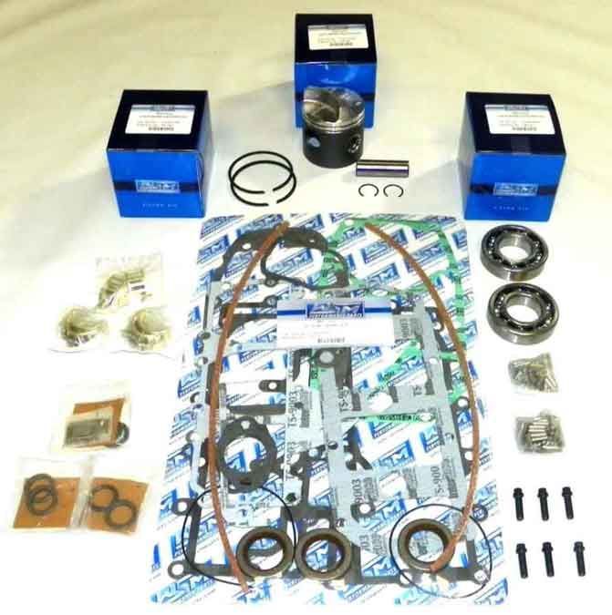 Load image into Gallery viewer, WSM Powerhead Rebuild Kit For Mercury / Mariner 50 / 60 Hp 3 Cylinder Cross Flow 84-90 .040 Over
