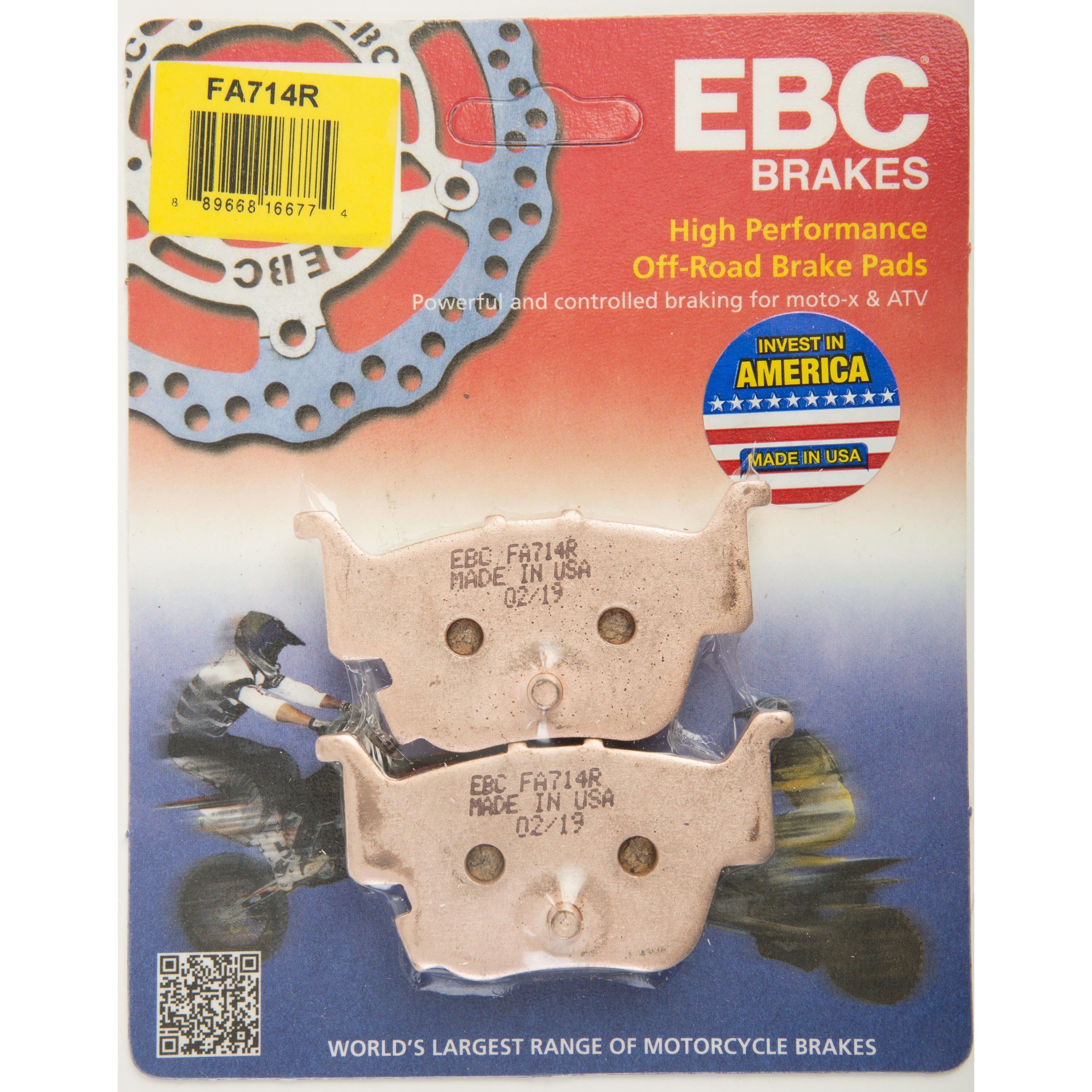 EBC 1 Pair Sintered R Series Heavy-Duty Brake Pads MPN FA714R