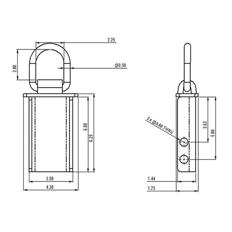 Load image into Gallery viewer, Rigid Hitch, Trailer Stake Pocket Tie-Down Ring - Made in USA
