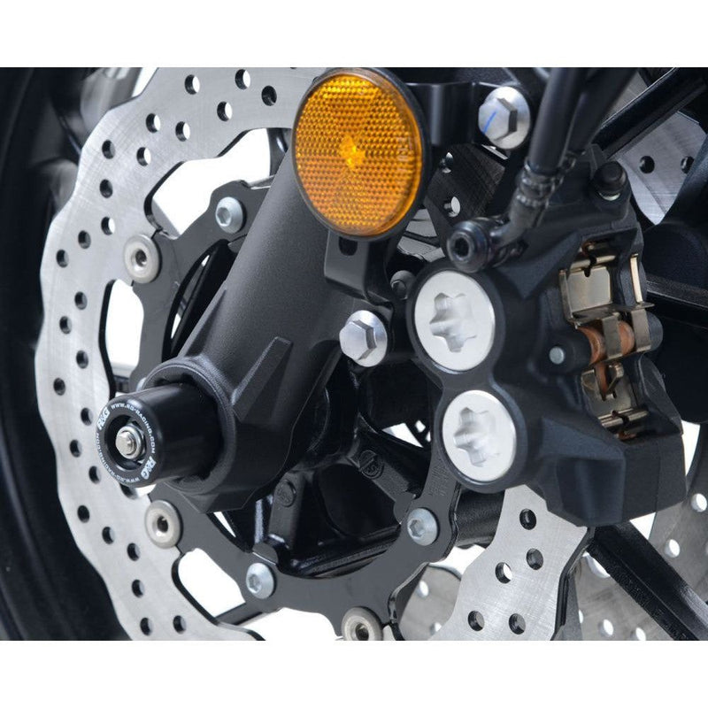Load image into Gallery viewer, R&amp;G Racing Black Fork Protectors For 2016-2021 Yamaha XSR700 FP0184BK
