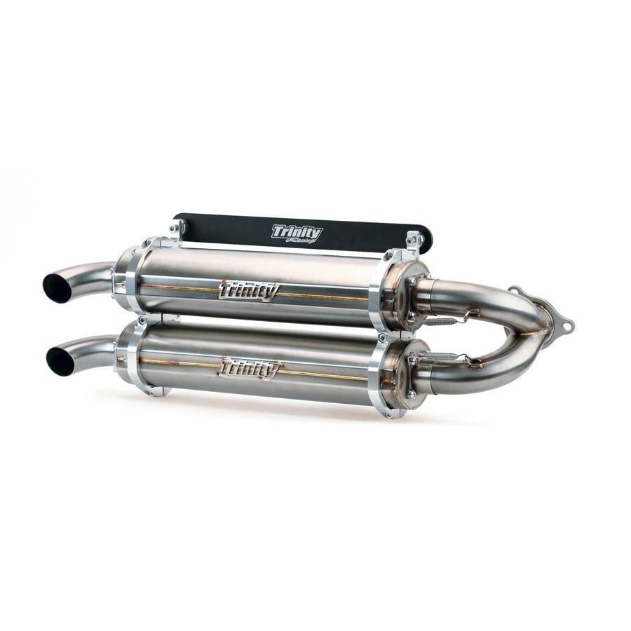 Trinity Racing Stage 5 Dual Slip On Exhaust Stainless Steel Muffler TR-4173S-SS