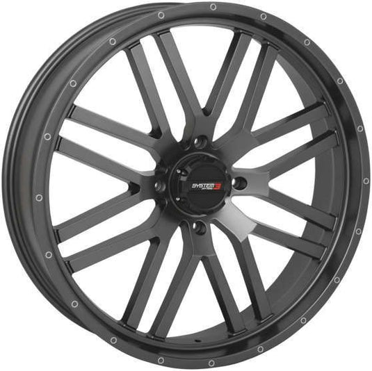 System 3 ST-3 Simulated Beadlock Gun Metal Grey Wheel 22x6.5 4/156 4+2.5 (+10mm)
