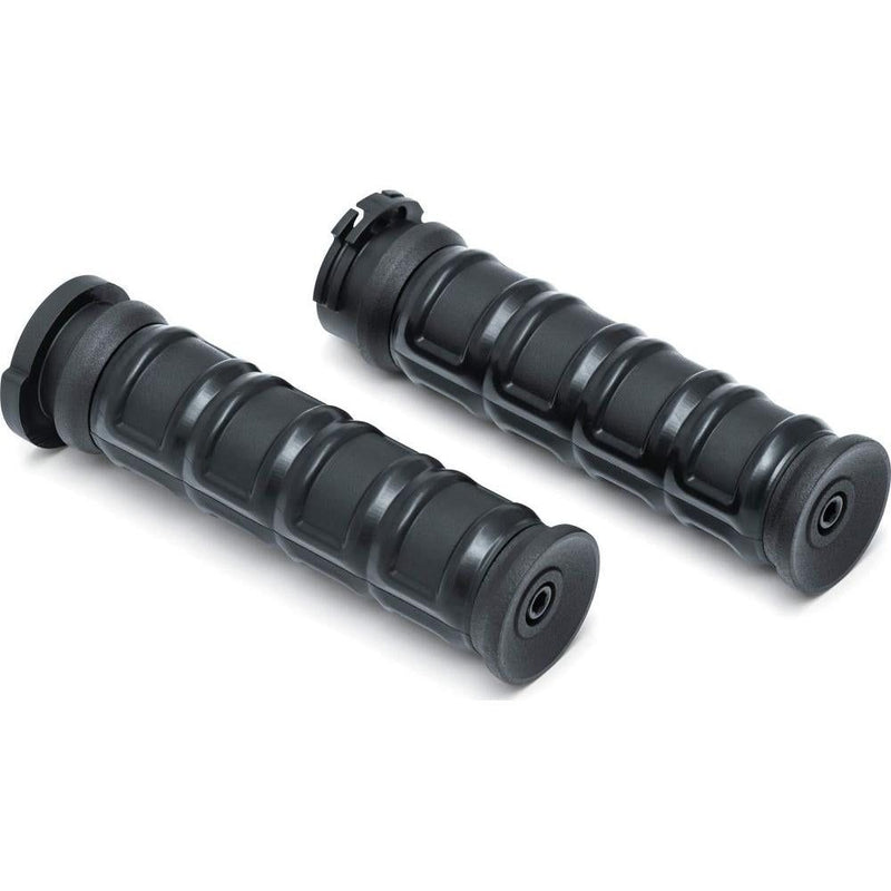 Load image into Gallery viewer, Kuryakyn Dillinger Grips for V-Twin Dual Cable Satin Black
