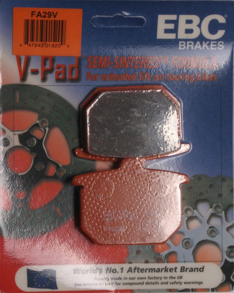 Load image into Gallery viewer, EBC 1 Pair V-Pad Semi-Sintered Touring Brake Pads MPN FA29V

