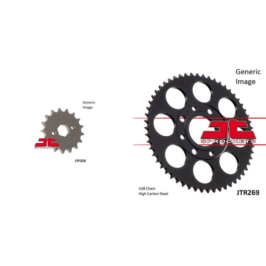 Front & Rear Sprocket Kit for Street HONDA CB125TT 1990