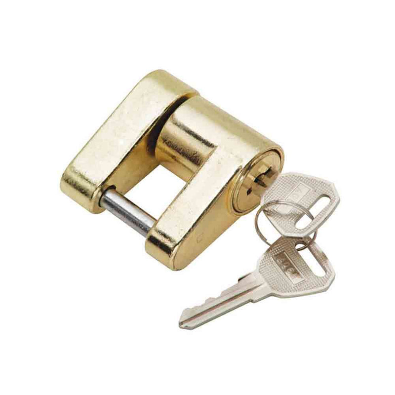 Load image into Gallery viewer, Coupler Latch Lock - Brass - 1/4 inch pin diameter
