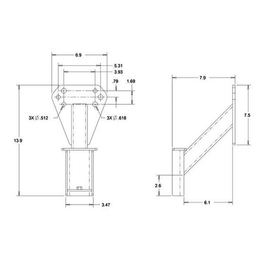 Stake Pocket-Mounted Spare Tire Carrier