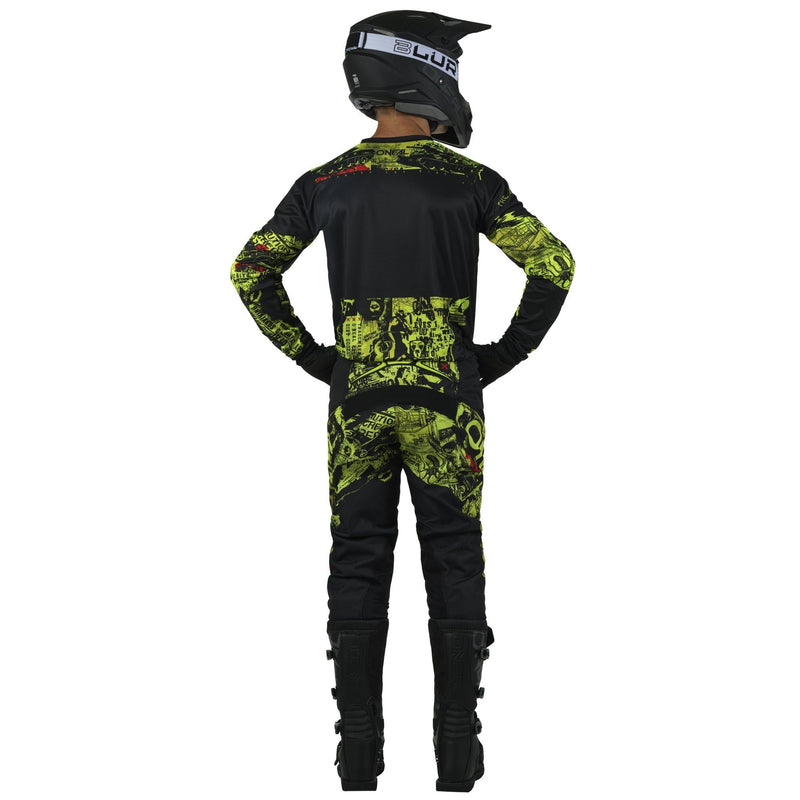 Load image into Gallery viewer, Motocross Jersey 242 O&#39;Neal Element Attack Black / Neon Motocross Jersey
