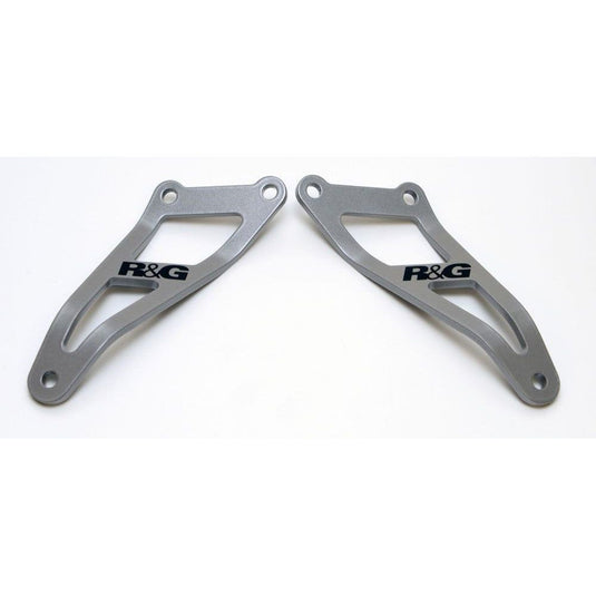 R&G Racing Silver Exhaust Hangers For 2000-2006 Honda CBR400 Tri Arm EH0010SI