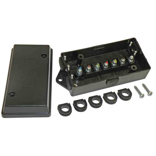 ABS Electrical Junction Box With 7 Color Coded Terminals