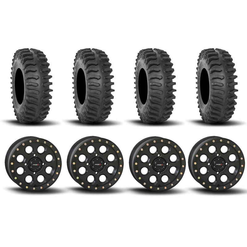 Load image into Gallery viewer, System 3 SB-7 Beadlock Matte Black 15" Wheels And XT400 Tires [33x10R-15]
