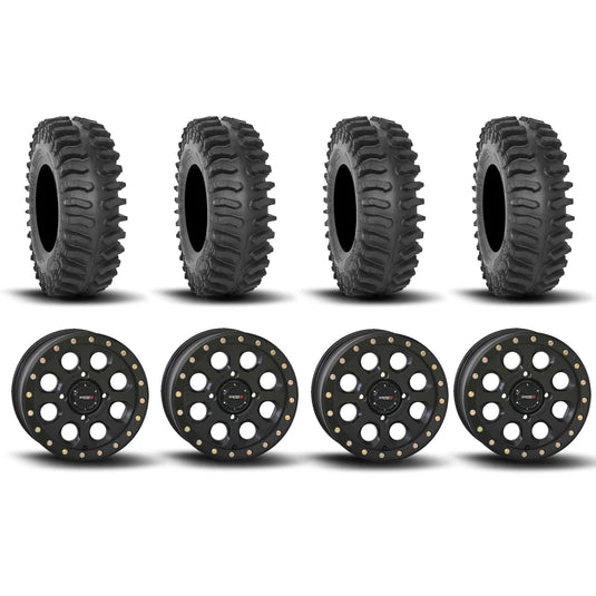 System 3 SB-7 Beadlock Matte Black 15" Wheels And XT400 Tires [33x10R-15]