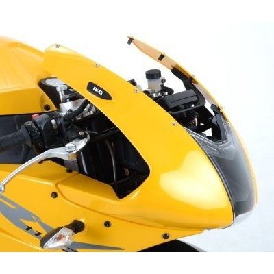 Load image into Gallery viewer, R&amp;G Racing Black Mirror Delete Blanking Plates For 2024-2025 EBR 1190RX
