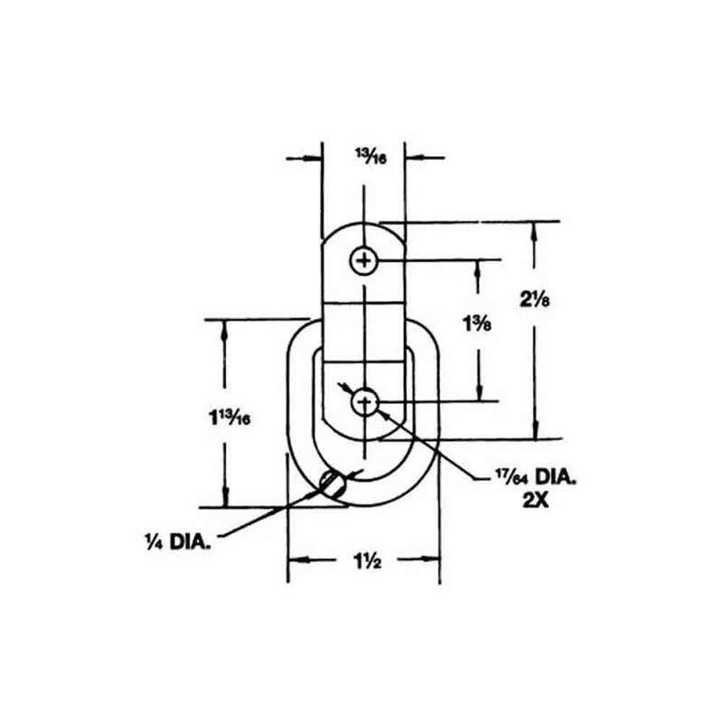 Load image into Gallery viewer, Buyers Products, 1/4 Inch Rope Ring With 2-Hole Mounting Bracket, Zinc Plated
