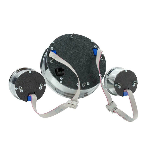Dakota Digital Universal 3 Round Analog Gauge System Black Blue Kit VHX-1013
