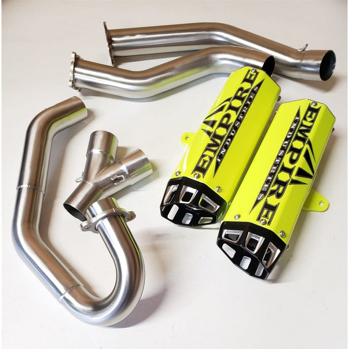 Empire Industries G2 Dual Exhaust Yellow/Black For Yamaha Raptor 700 2015-2025