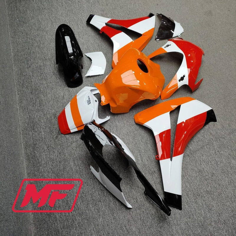 Load image into Gallery viewer, Monster Fairings Full Kit Honda CBR1000RR 08-11 Repsol White Red Orange + Windshield + Gas Tank Cover
