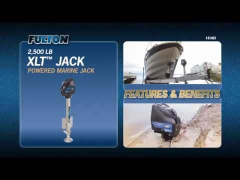 Fulton XLT Marine Powered Trailer Jack, 2,500 lbs. Lift Capacity, Bolt-On Side Mount, 22 in. Travel