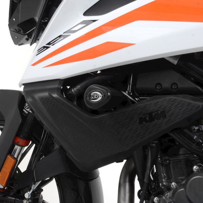 Load image into Gallery viewer, R&amp;G Racing Black Aero Style Crash Protectors For 2020-2024 KTM 390 Adventure
