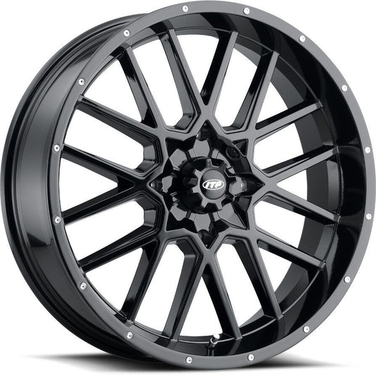 ITP Set of Four Storm Series Hurricane Wheels Matte Black 20x6.5 4/156 4+2.5